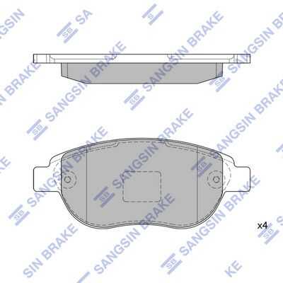 HI-Q (SP2073) Колодки тормозные CITROEN C4/BERLINGO/FIAT DOBLO/PEUGEOT 307/PARTNER передние