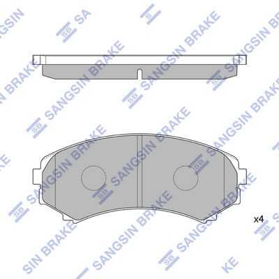 HI-Q (SP2075) Колодки тормозные MITSUBISHI PAJERO III LONG WAGON 00>06 3.5/2.5TD передние