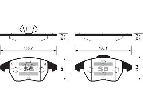 HI-Q (SP2098) Колодки тормозные CITROEN C4/PEUGEOT 207/307/308 1.6-2.0 передние