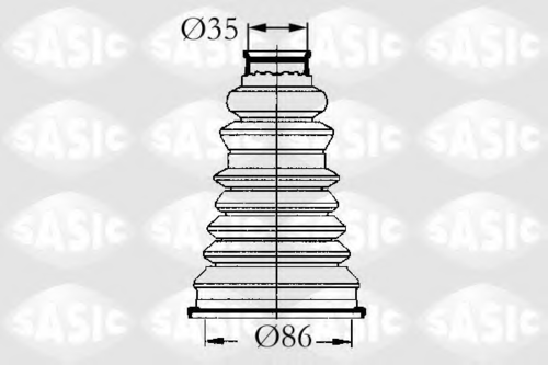SASIC (4003432) Пыльник ШРУСа RENAULT LOGAN/SANDERO/KANGOO/MEGANE/SCENIC 1.0-1.9D 84- нар.