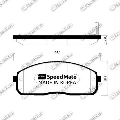SPEEDMATE (SMBPH030) Колодки HYUNDAI Porter (II)