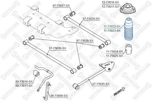 STELLOX (1173022SX) пыльник амортизатора заднего Daewoo Lacetti Sedan/Hatchback 04>