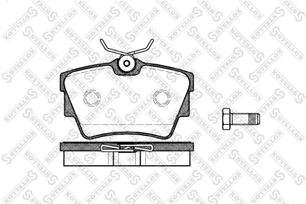 STELLOX (602010BSX) Колодки тормозные VOLKSWAGEN T4 96- без датчика задние