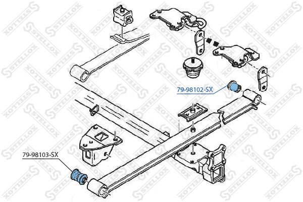 STELLOX (7998102SX) Сайлентблок задней рессоры