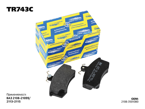 TRANSMASTER (TR743C) Колодки тормозные ВАЗ 2108/2109/21099 передние