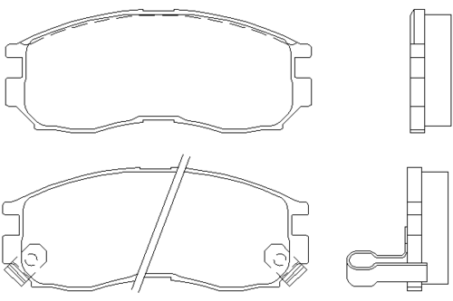 TEXTAR (2164701) Колодки тормозные дисковые передн HYUNDAI: SANTAMO 99-, MITSUBISHI: COLT III 90-92, COLT IV 92-96, ECLIPSE I 91-95, ECLIPSE II 95-99, GALANT IV 88-92, GALANT IV седан 87-9