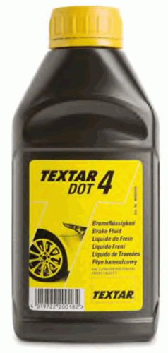 TEXTAR (95002400) Жидкость тормозная 0,5л - DOT 4, соответствует: FMVSS 116 DOT4, ISO 4925 (Class 4), SAE J 1704