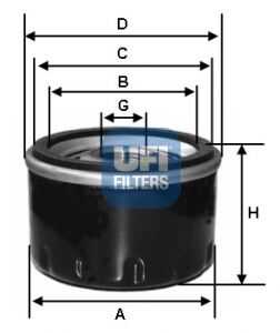 UFI (2321000) Фильтр масляный 23.210.00