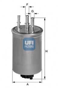 UFI (2444500) Фильтр топливный FORD/HYUNDAI/KIA/SSANGYONG DIESEL