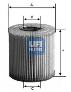 UFI (2508600) Фильтр масляный TOYOTA 1.3-2.0