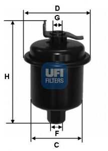 UFI (3162100) Фильтр топливный HONDA ACCORD 1.8-2.2i/CIVIC 96-