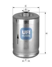 UFI (3174800) Фильтр топливный AUDI 80/A4/A6/A8 1.6-6.0/VW PASSAT 2.0-4.0 96-05