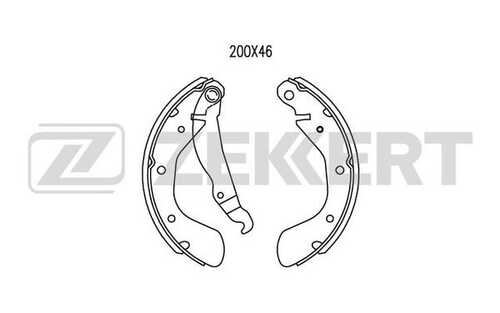 ZEKKERT (BK4459) Колодки торм. бараб. задн. Chevrolet Lacetti (J200) 05-  Daewoo Lacetti (KLAN) 04-  Nexia (KLETN) 95
