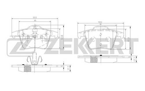 ZEKKERT (BS1143) Колодки торм. диск. задн. Volvo XC90 02-