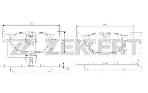 ZEKKERT (BS1232) Колодки торм. диск. задн. BMW 3 (E30 E36) 86-  5 (E34) 87-  7 (E32) 86-  Z1 90-  Z3 (E36) 95-