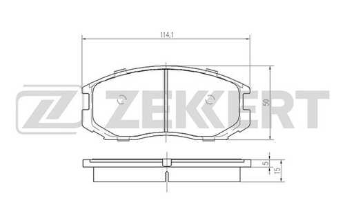 ZEKKERT (BS1237) Колодки торм. диск. передн. Mitsubishi Colt III-V 88- Lancer IV VI-VIII 86- Toyota Rush (J20) 06-
