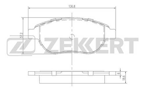 ZEKKERT (BS1447) Колодки торм. диск. передн. Citroen Berlingo 98- C3 02- C4 04- Peugeot 206 03- 207 06- 307 00-