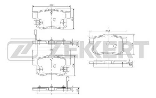 ZEKKERT (BS1720) Колодки торм. диск. задн. Honda Accord IV-VII 90-  Civic VII-IX 00-  CR-V 96-  Great Wall Hover H6 1