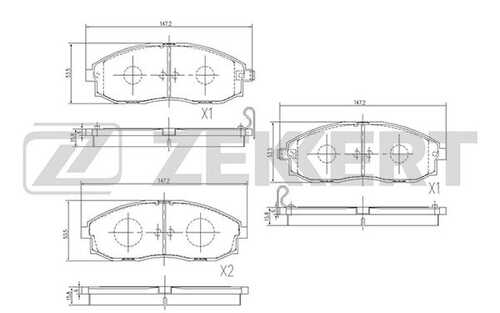 ZEKKERT (BS1785) Колодки торм. диск. передн. Hyundai H100 04- H-1 00- H-1/Starex 97-