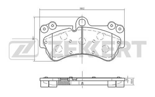 ZEKKERT (BS2449) Колодки торм. диск. передн. VW Touareg 02-  Porsche Cayenne 02-