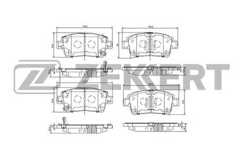 ZEKKERT (BS2695) Колодки торм. диск. передн. Toyota Corolla (E120) 99-  Yaris (P10) 99-  Geely Vision 06-  Great Wall