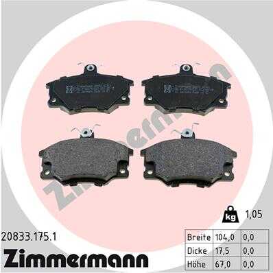 ZIMMERMANN (208331751) Колодки торм.