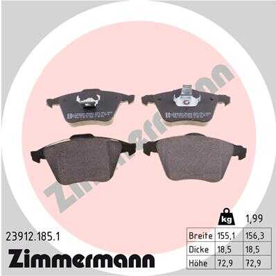 ZIMMERMANN (239121851) Колодки торм.перед.