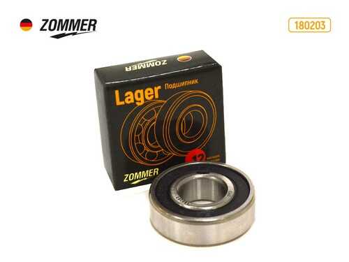 ZOMMER (180203) Подшипник 180203 (6203.2RS) к/вала дв. ЗМЗ 402/406/511/Камминз пластм.обойма