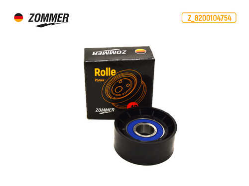 ZOMMER (Z8200104754) Ролик ремня опорный RENAULT Logan/ LARGUS навесных агрегатов (с ГУР и кондиц) (Z_8200104754)