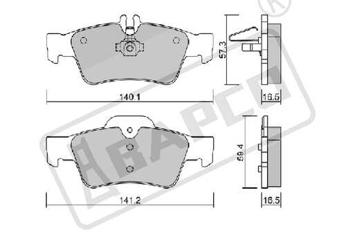 BAPCO (BP0276) Колодки тормозные дисковые BP0276 задние, комплект,