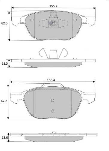 BAPCO (BP0297) Колодки тормозные дисковые BP0297 передние, комплект,