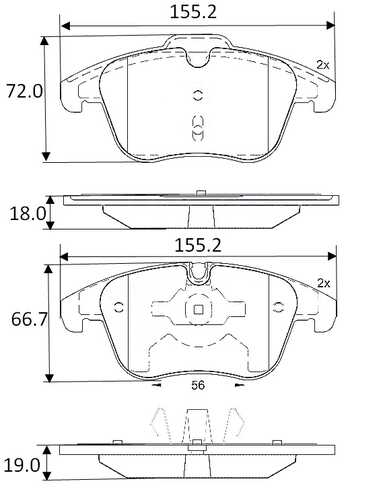 BAPCO (BP0404) Колодки тормозные дисковые передние